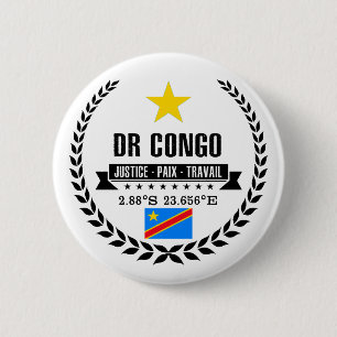 DR Congo Ronde Button 5,7 Cm