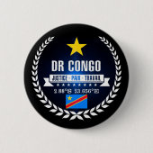 DR Congo Ronde Button 5,7 Cm (Voorkant)