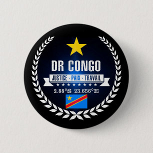 DR Congo Ronde Button 5,7 Cm