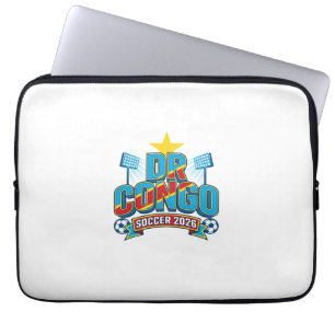 DR Congo Voetbal 2026 Voetbal Vet Land Typografie Laptop Sleeve