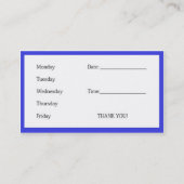 Dr. Cox Card Afsprakenkaartje (Achterkant)