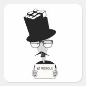 Dr Cube Vierkante Sticker (Voorkant)
