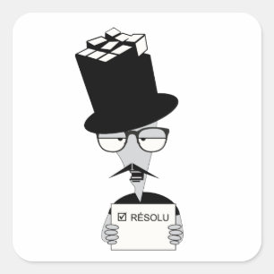 Dr Cube Vierkante Sticker