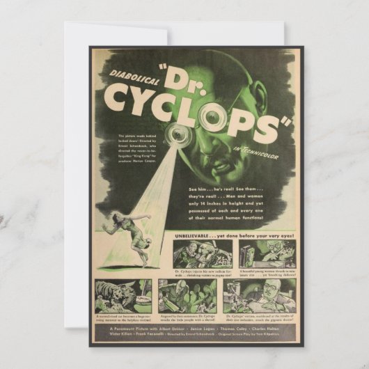 Dr. Cyclops Movie Poster Kaart (Voorkant)