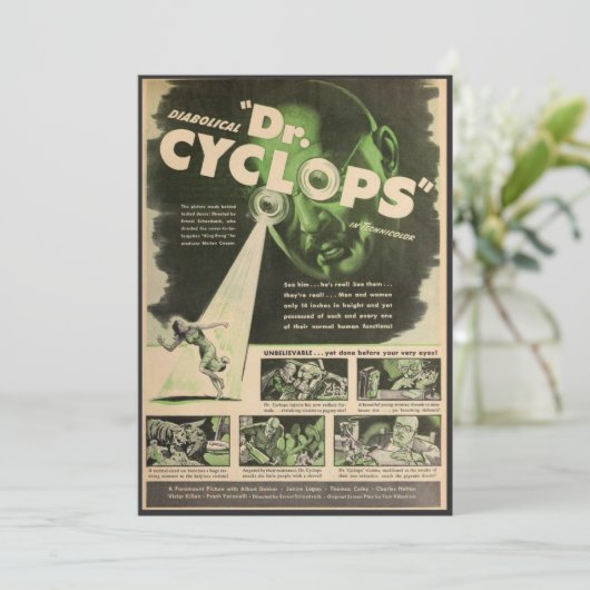 Dr. Cyclops Movie Poster Kaart (Staand voorkant)