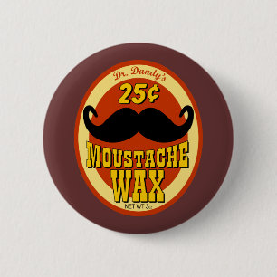 Dr Dandy's Mustache Wax Ronde Button 5,7 Cm