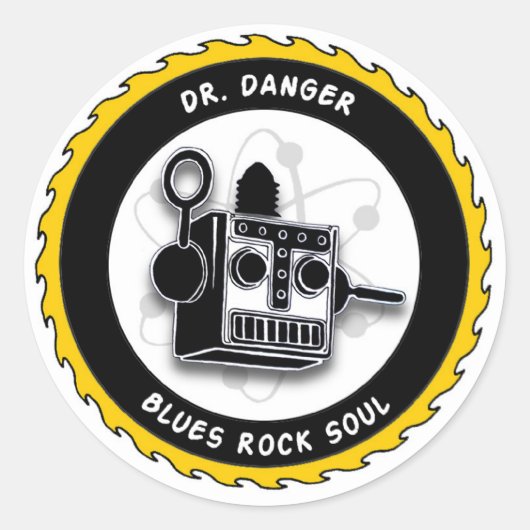 Dr. Danger Robot Sticker (Voorkant)
