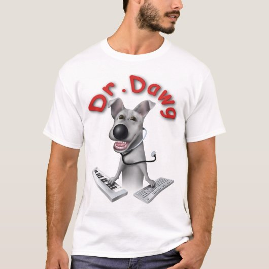 Dr Dawg Main Logo met webadres achteraan ($$) T-shirt (Voorkant)