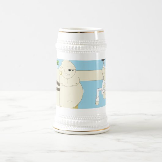 Dr Dinkle Captured Beer Stein Bierpul (Center)