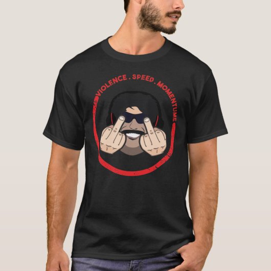 Dr. Disrespect Violence Speed Momentum T-Shirt (Voorkant)