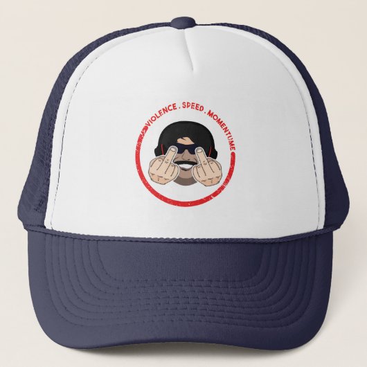 Dr. Disrespect Violence Speed Momentum T-Shirt Trucker Pet (Voorkant)