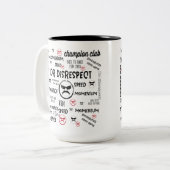 Dr. Disrespect Violence Speed Momentum Tweekleurige Koffiemok (Voorkant links)