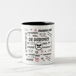 Dr. Disrespect Violence Speed Momentum Tweekleurige Koffiemok