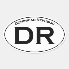 DR - Dominicaanse Republiek Ovale Logo Sticker