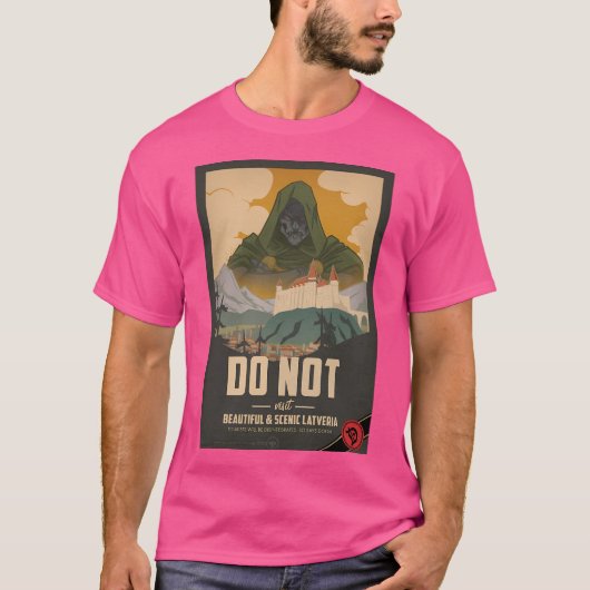 Dr. Doom Psa Travel Poster T-shirt (Voorkant)