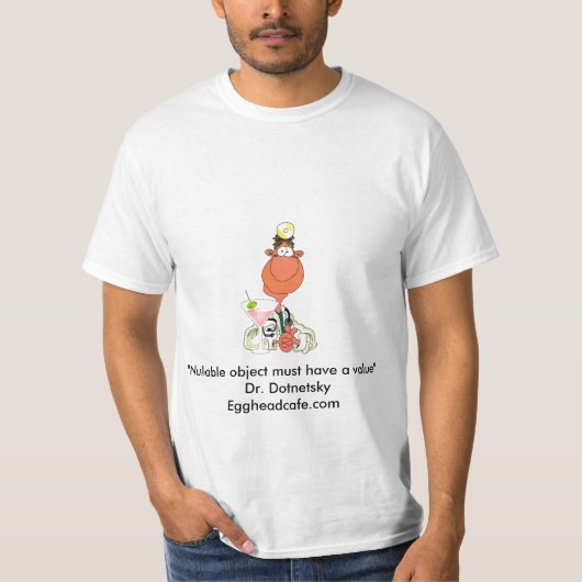Dr. Dotnetsky, "Nullable object moet een val hebbe T-shirt (Voorkant)