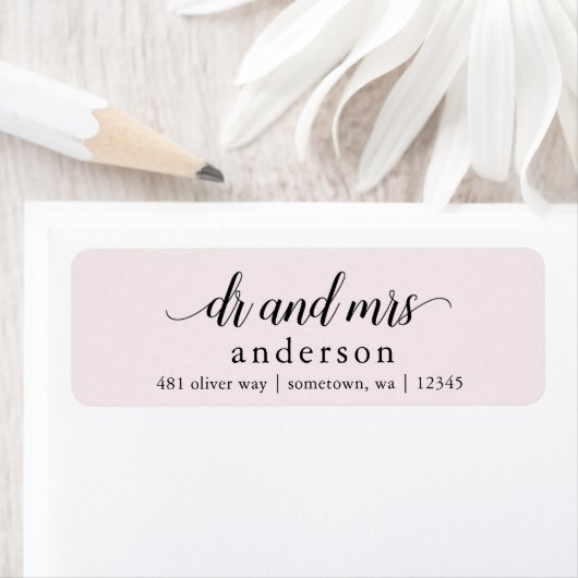 Dr en Mrs Glyph Retouradreslabels Etiket (Insitu)