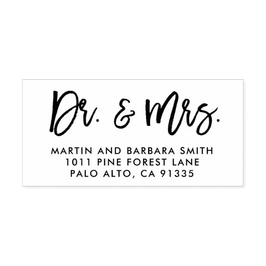 Dr en Mrs Stamp, Passen getrouwd briefpapier, Doct Zelfinktende Stempel (Design)