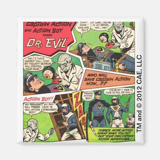 Dr. Evil Square Magnet (Voorkant)