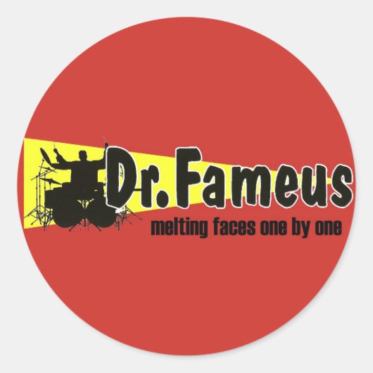 Dr.Fameus gefotoshopt 2 kopie Ronde Sticker (Voorkant)