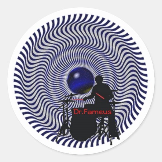 Dr.Fameus zes 3in stickers (Voorkant)