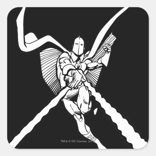 Dr Fate Magic Outline Vierkante Sticker (Voorkant)