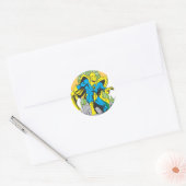 Dr. Fate & Onzichtbare Tower Ronde Sticker (Envelop)