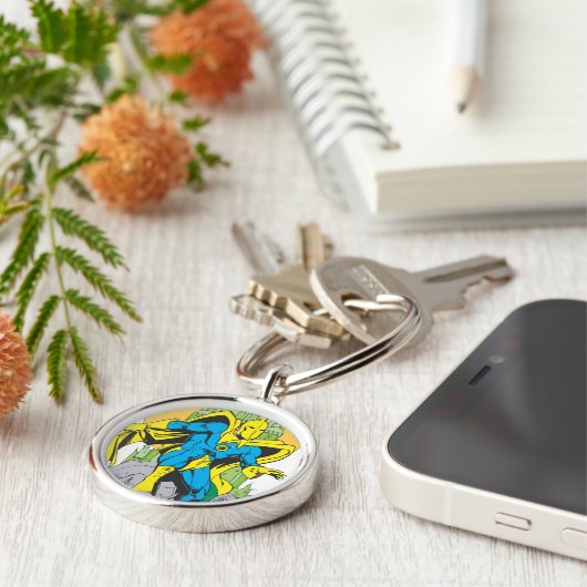 Dr. Fate & Onzichtbare Tower Sleutelhanger (Zijkant)