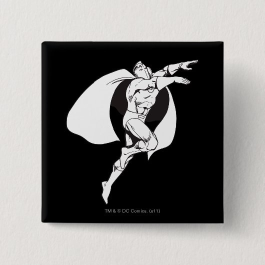 Dr. Fate Soaring Outline Vierkante Button 5,1 Cm (Voorkant)