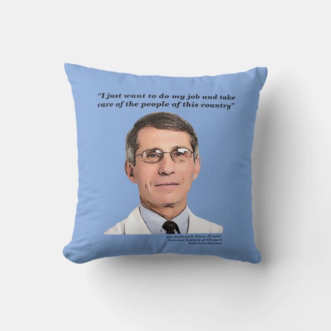 Dr. Fauci, citaat, 2-zijdig, citaat Kussen (Voorkant)