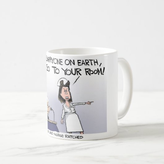 Dr. Fauci en Nurse Ratchet Mok (Voorkant rechts)