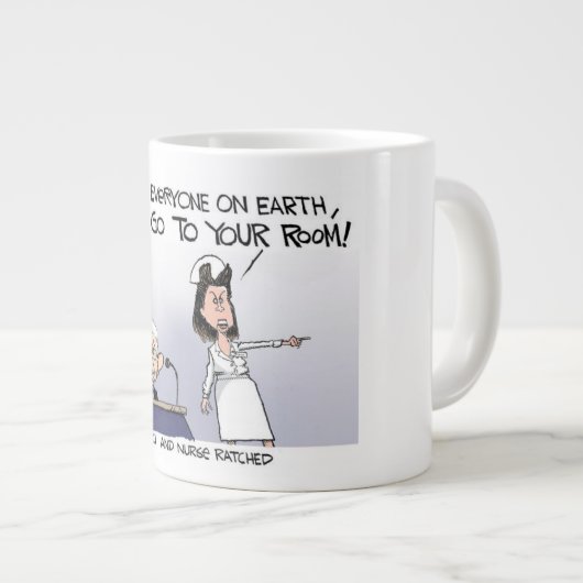 Dr. Fauci en Nurse Ratchet Mok (Voorkant rechts)