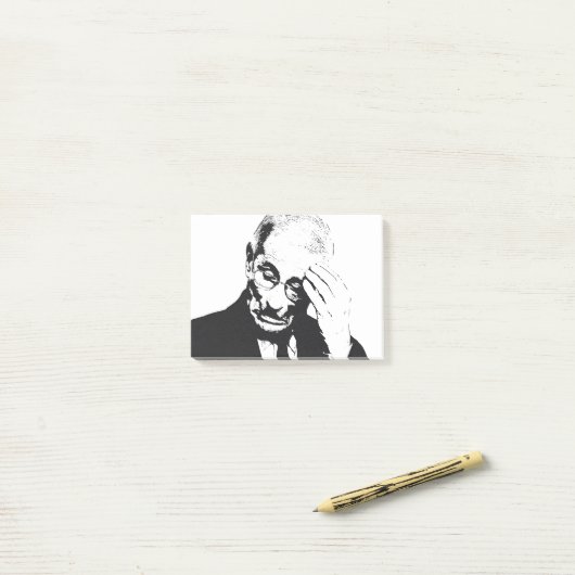 Dr. Fauci Facepalm Post-it® Notes (Op bureau)