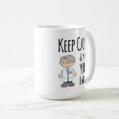 Dr. Fauci Keep Calm Draag uw masker uw handen wass Koffiemok (Voorkant rechts)