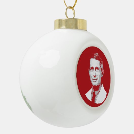 DR. FAUCI KERAMISCHE BAL ORNAMENT (Links)