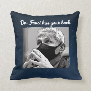 Dr. Fauci, marine/kosmische ruimte, Kussen