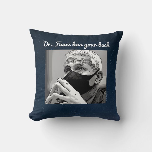 Dr. Fauci, marine/outer space, Kussen (Voorkant)