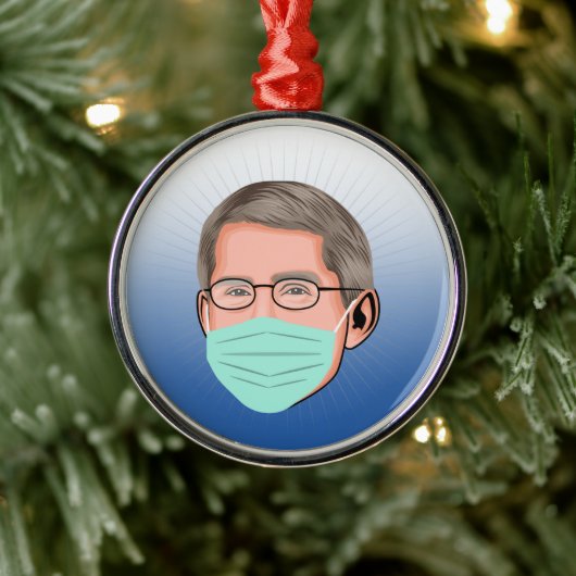 Dr. Fauci Metalen Ornament (Boom)