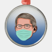 Dr. Fauci Metalen Ornament (Voorkant)