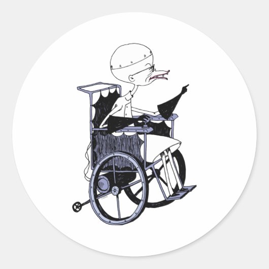 Dr Finkelstein Mad Scientist Baby  Ronde Sticker (Voorkant)