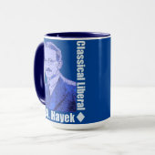 Dr. Friedrich August von Hayek Dark Blue Mok (Voorkant links)