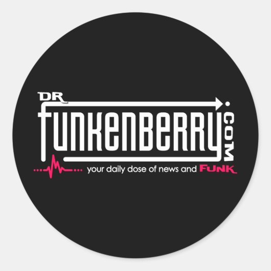 Dr. Funkenberry ronde Sticker (Voorkant)