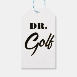 Dr. Golf Funny Design voor golfliefhebbers Cadeaulabel