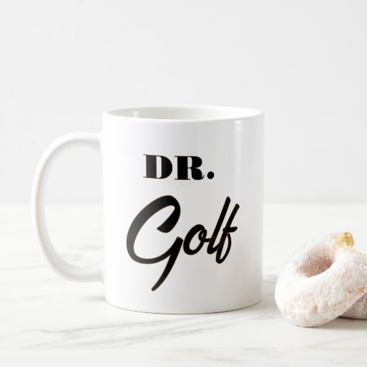 Dr. Golf Funny Design voor golfliefhebbers Koffiemok (Met donut)