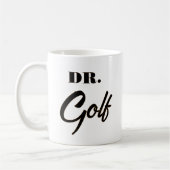 Dr. Golf Funny Design voor golfliefhebbers Koffiemok (Links)