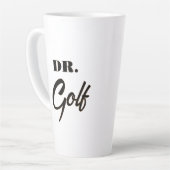 Dr. Golf Funny Design voor golfliefhebbers Latte Mok (Linkerhoek)