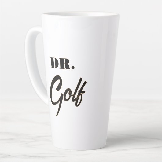 Dr. Golf Funny Design voor golfliefhebbers Latte Mok (Linkerhoek)