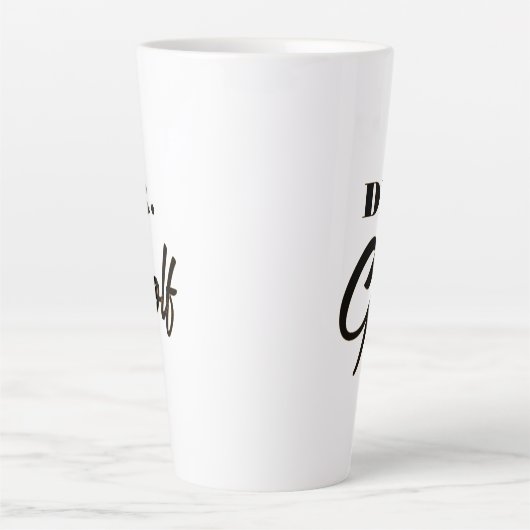 Dr. Golf Funny Design voor golfliefhebbers Latte Mok (Voorkant)
