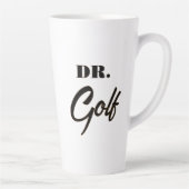 Dr. Golf Funny Design voor golfliefhebbers Latte Mok (Rechts)