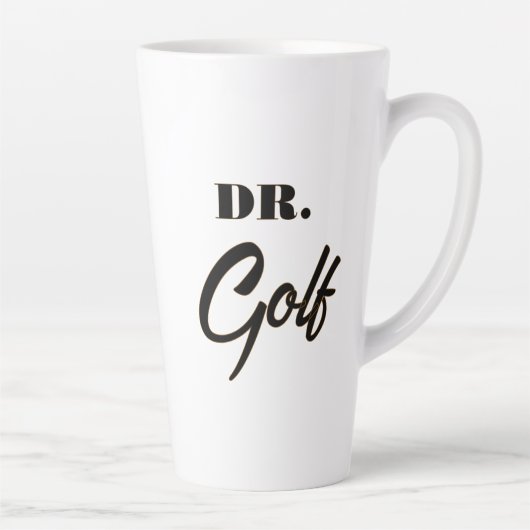 Dr. Golf Funny Design voor golfliefhebbers Latte Mok (Rechts)